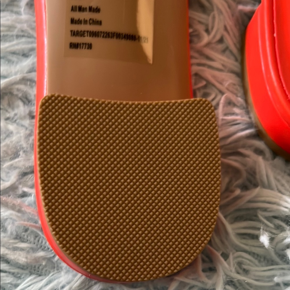 A New Day Orange Ribbed Slip-On Sandals - Picture 13 of 16